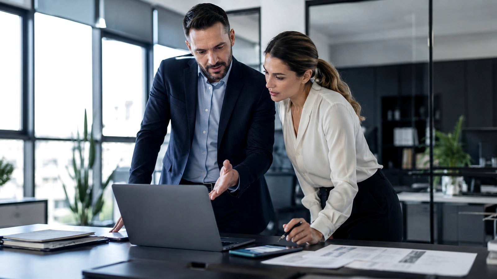 Documents professionnels sur une table